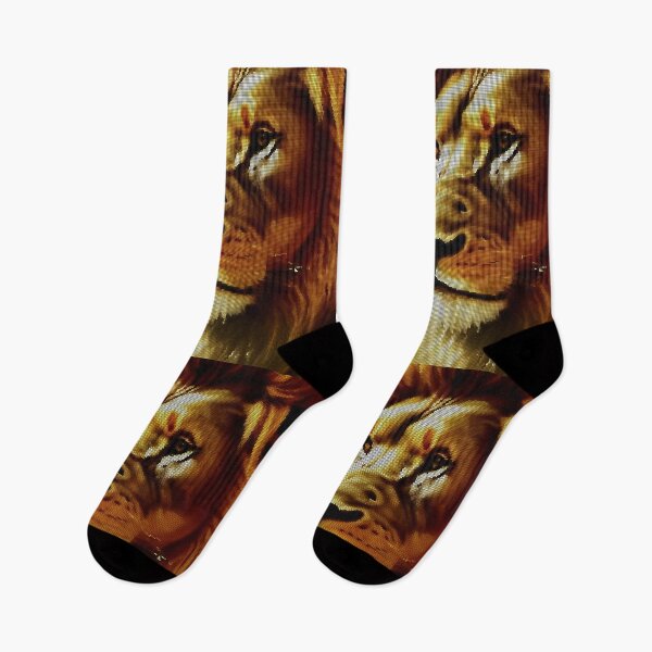 Item preview, Colorful Abstract Lion 8-bit Pixel Art designed and sold by PixelDripped.