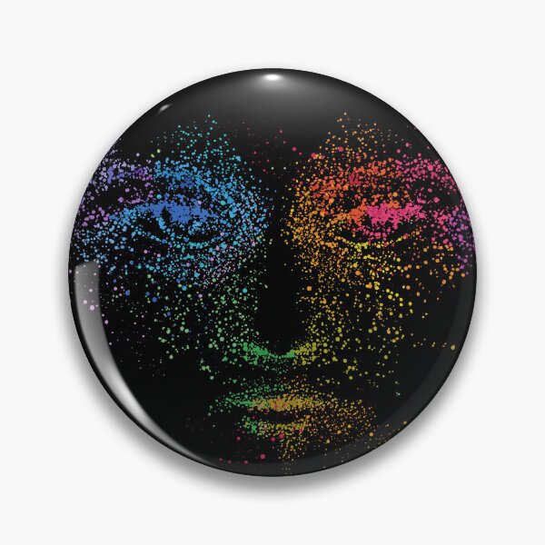 Item preview, Rainbow paint splatter face designed and sold by courtney petersen.