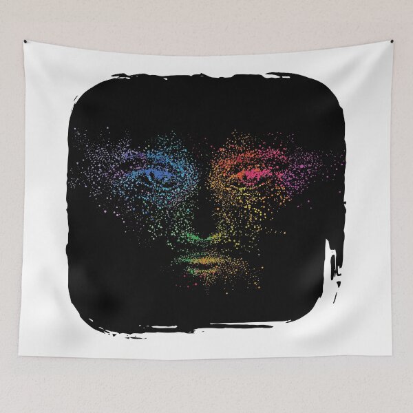 Item preview, Rainbow paint splatter face designed and sold by courtney petersen.