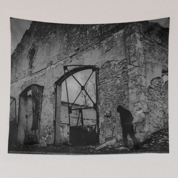 Item preview, Man in front of destroyed post-apocaliptic buildings designed and sold by SvarunPogani.