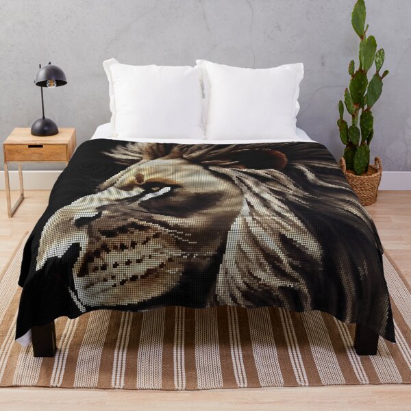 Item preview, Colorful Abstract Lion 8-bit Pixel Art designed and sold by PixelDripped.