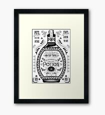 Legend of Zelda Red Potion Geek Line Artly Framed Print