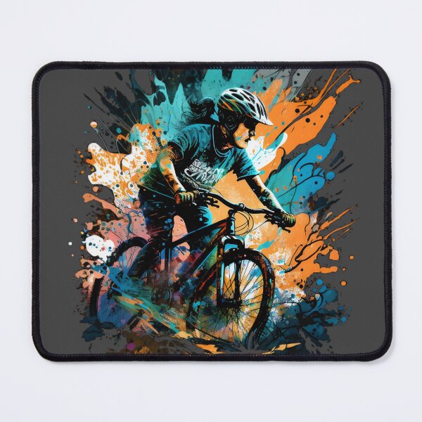 Item preview, Cyclist woman painted design designed and sold by Zip-Zup.