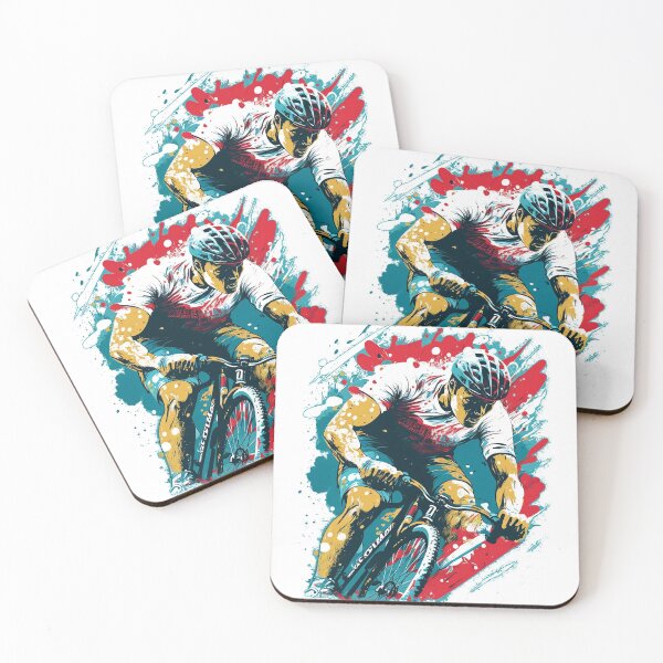 Item preview, Bicyclist painted design designed and sold by Zip-Zup.