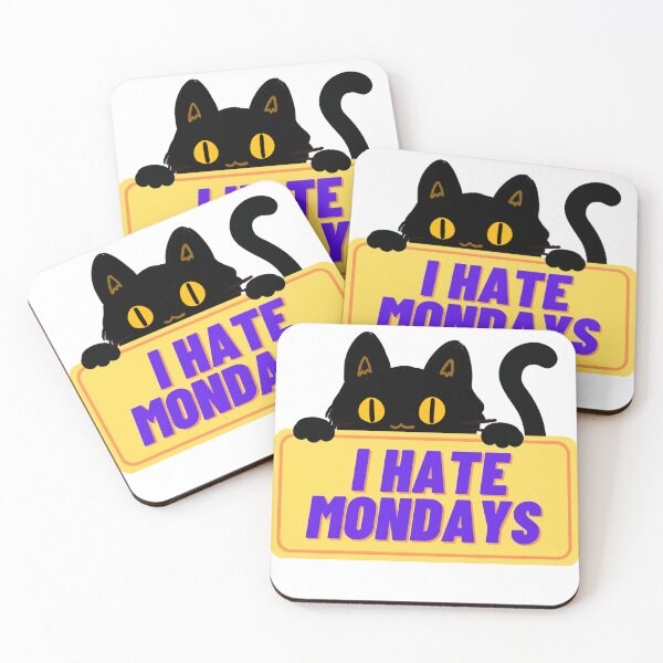 Item preview, I Hate Mondays -cat hate Mondays designed and sold by Mapsart-.