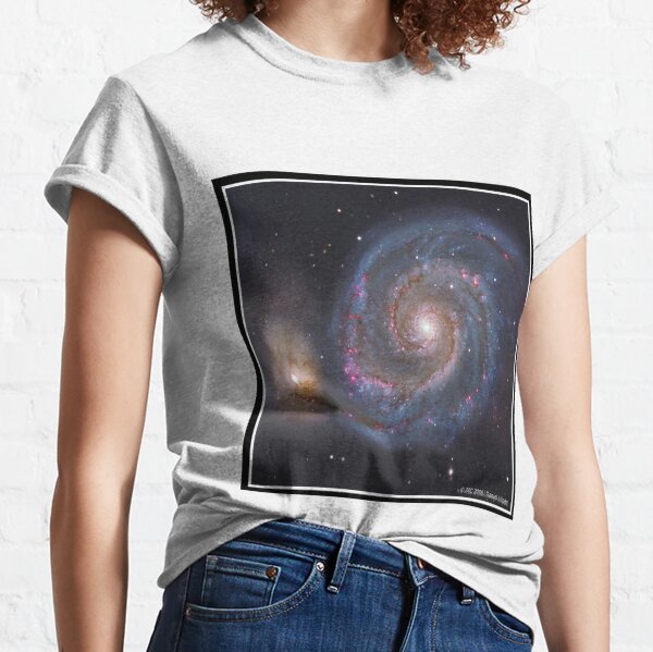 The #Whirlpool #Galaxy #SpiralGalaxy, Astronomy, Cosmology, AstroPhysics, Universe Classic T-Shirt