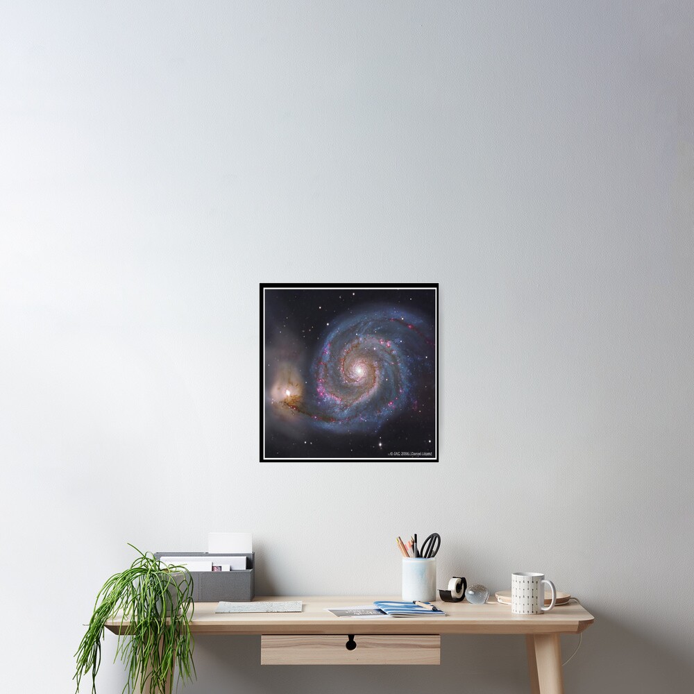 The #Whirlpool #Galaxy #SpiralGalaxy, Astronomy, Cosmology, AstroPhysics, Universe Poster