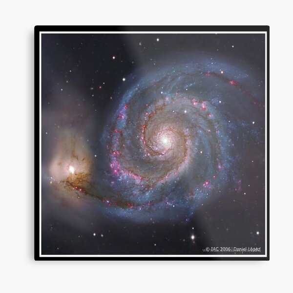 The #Whirlpool #Galaxy #SpiralGalaxy, Astronomy, Cosmology, AstroPhysics, Universe Metal Print