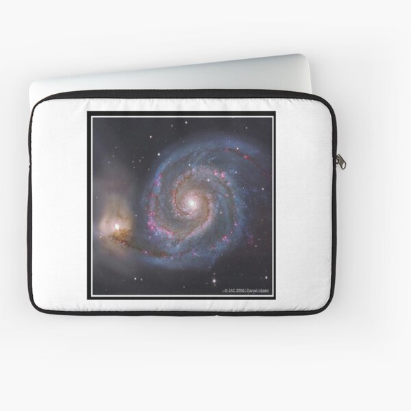 The #Whirlpool #Galaxy #SpiralGalaxy, Astronomy, Cosmology, AstroPhysics, Universe Laptop Sleeve