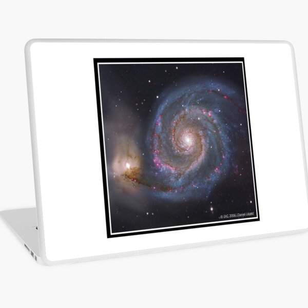 The #Whirlpool #Galaxy #SpiralGalaxy, Astronomy, Cosmology, AstroPhysics, Universe Laptop Skin