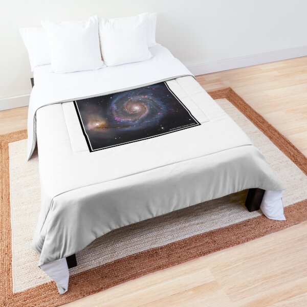 The #Whirlpool #Galaxy #SpiralGalaxy, Astronomy, Cosmology, AstroPhysics, Universe Comforter