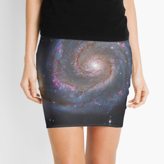 The #Whirlpool #Galaxy #SpiralGalaxy, Astronomy, Cosmology, AstroPhysics, Universe Mini Skirt