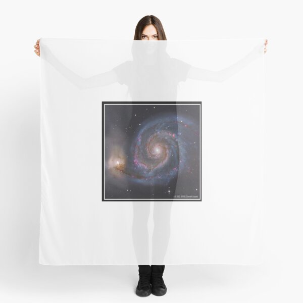 The #Whirlpool #Galaxy #SpiralGalaxy, Astronomy, Cosmology, AstroPhysics, Universe Scarf