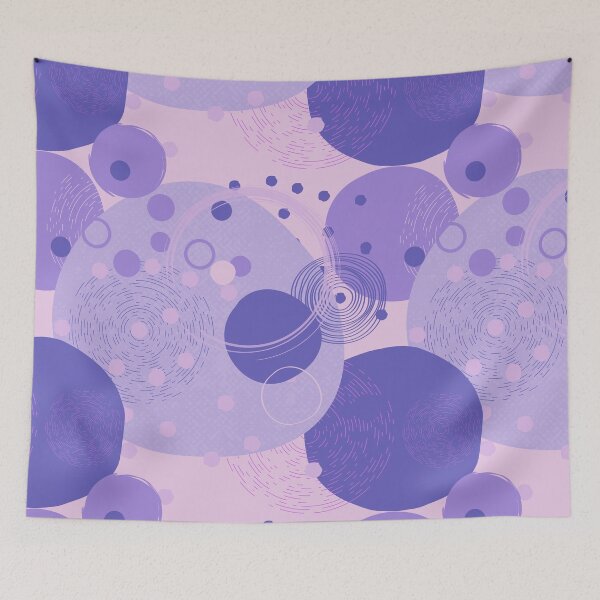 Item preview, Purple and Lilac Abstract Circles Pattern  designed and sold by SoccaTamam.