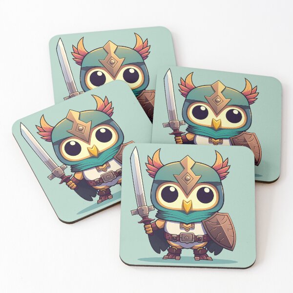 Item preview, Kawaii Owl Warrior RPG Adventurer designed and sold by tartanphoenix.