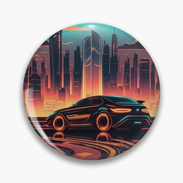 Item preview, Neon futuristic car vector illustration designed and sold by one boy.
