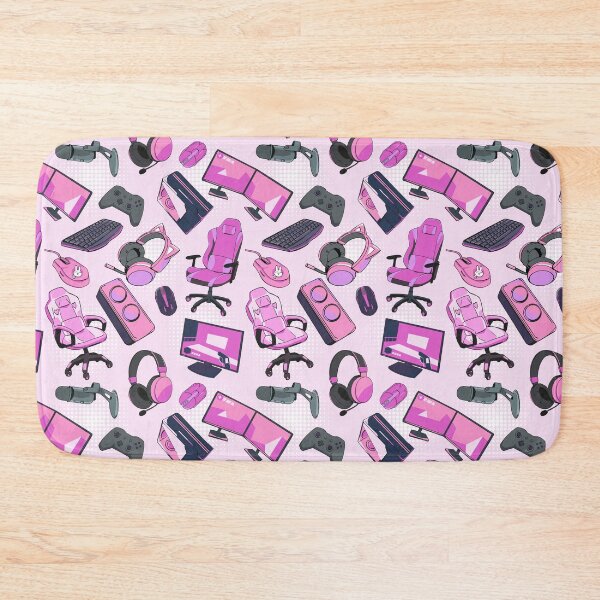 Artikelvorschau, Gamer Seamless Pattern Pink entworfen und verkauft von MadeByBeata.