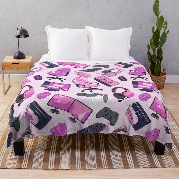 Artikelvorschau, Gamer Seamless Pattern Pink entworfen und verkauft von MadeByBeata.