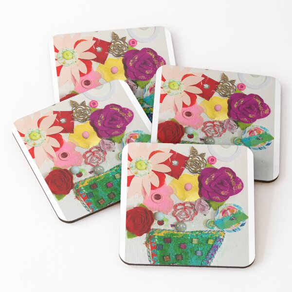 Item preview, Flower Bouquet Mixed Media Canvas  designed and sold by Megan Nicole Czerwinski.