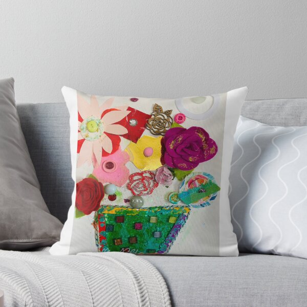 Item preview, Flower Bouquet Mixed Media Canvas  designed and sold by Megan Nicole Czerwinski.