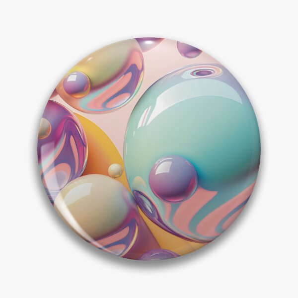 Aperçu de l'œuvre Bulles pastel abstraites créée et vendue par RubyBlueCO.