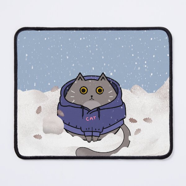 Item preview, Gray cat in snow designed and sold by KoutYoe.