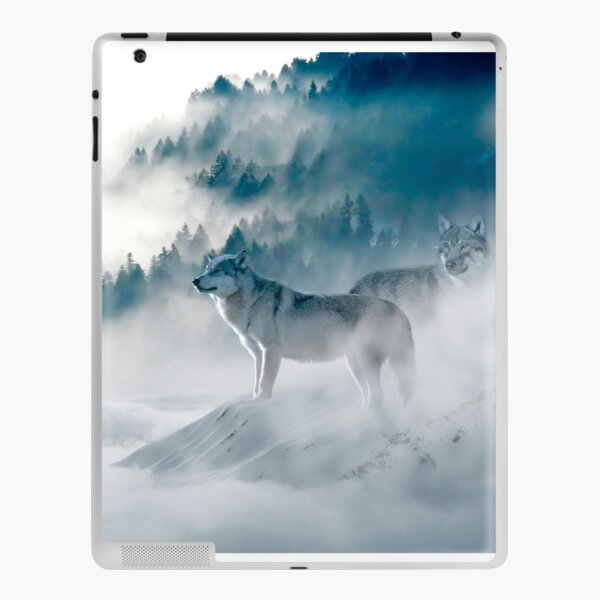 Wölfe im Nebel iPad Klebefolie