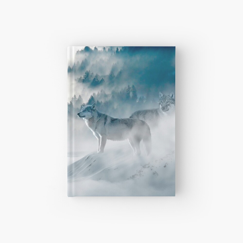 Wölfe im Nebel Notizbuch