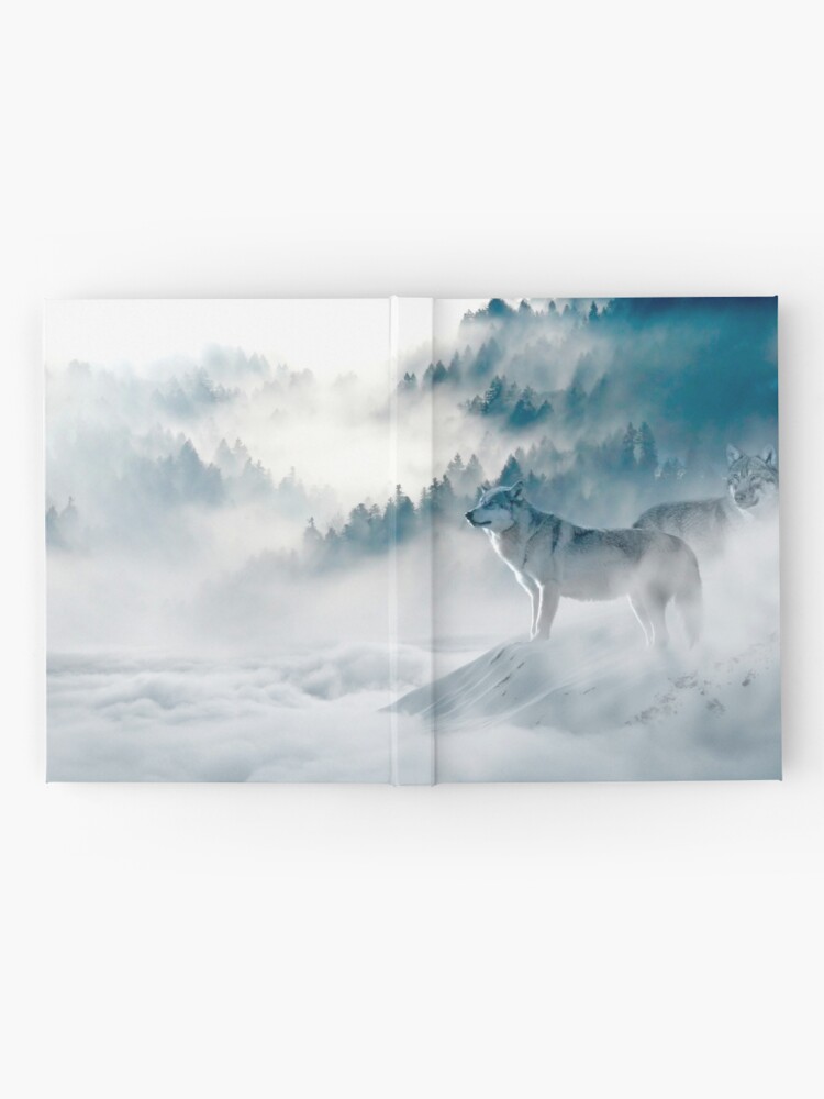 Alternative Ansicht von Wölfe im Nebel Notizbuch