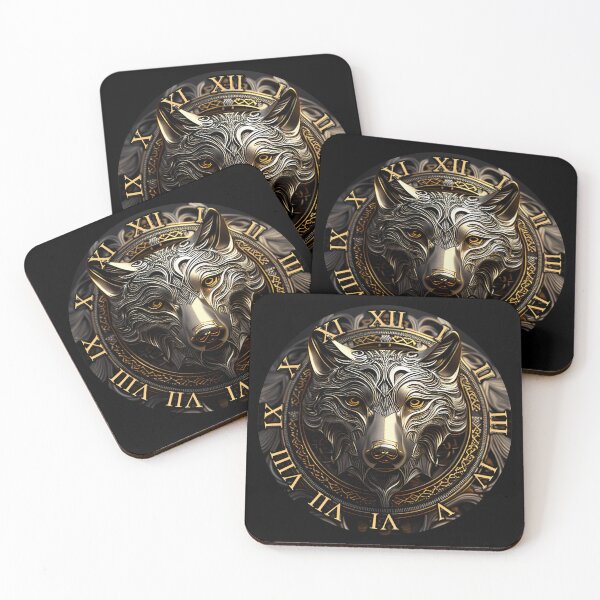 Artikelvorschau, Wolf glänzende Metallkunst entworfen und verkauft von deluxelion.