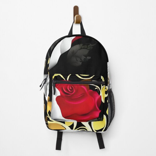 Aperçu de l'œuvre Roses blanches et rouges avec du noir et de l'or créée et vendue par FGCART.