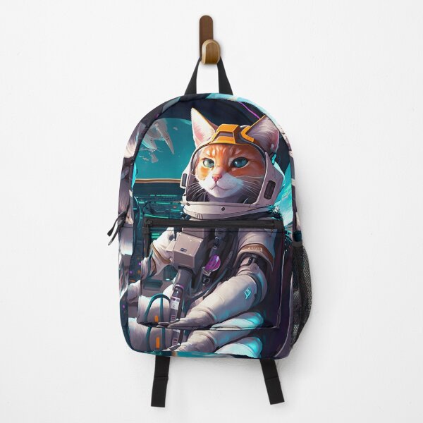Item preview, Cute Cats on Spaceship in Space Retro Fantastic Japanese Anime designed and sold by AIWanderer.