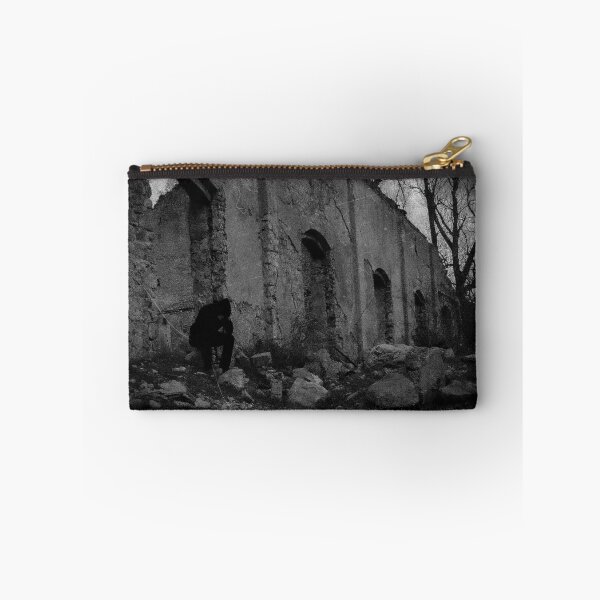 Item preview, Man in front of a  church ruins designed and sold by SvarunPogani.