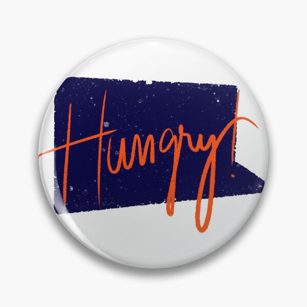 Item preview, Orange and dark blue Hungry hand letters designed and sold by IULIART.