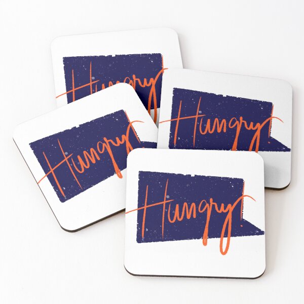 Item preview, Orange and dark blue Hungry hand letters designed and sold by IULIART.