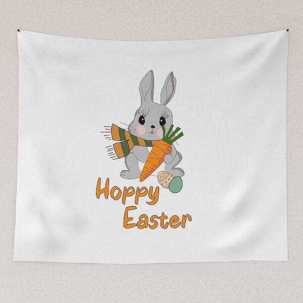 Item preview, Cute Hoppy Easter Bunny designed and sold by HappyLifeCreate.