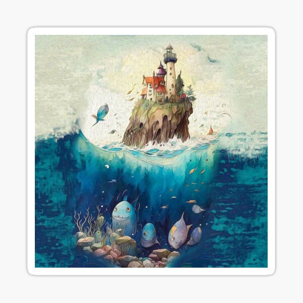 Oceanic Retreat Sticker