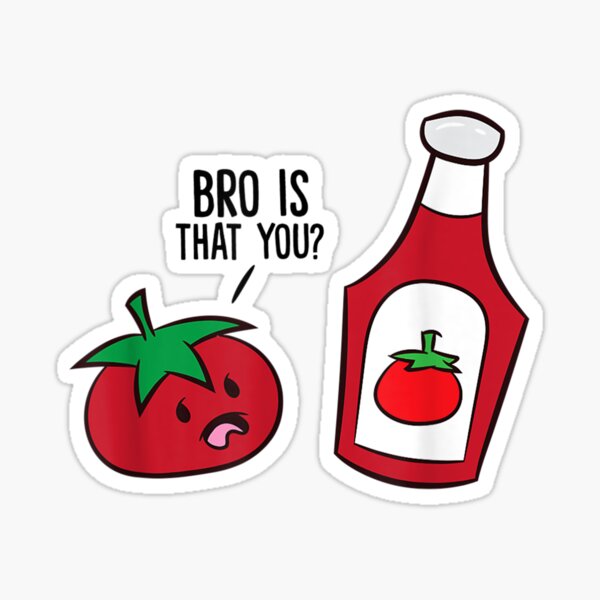 Sticker for Sale avec l'œuvre « Étiquette de ketchup drôle » de l