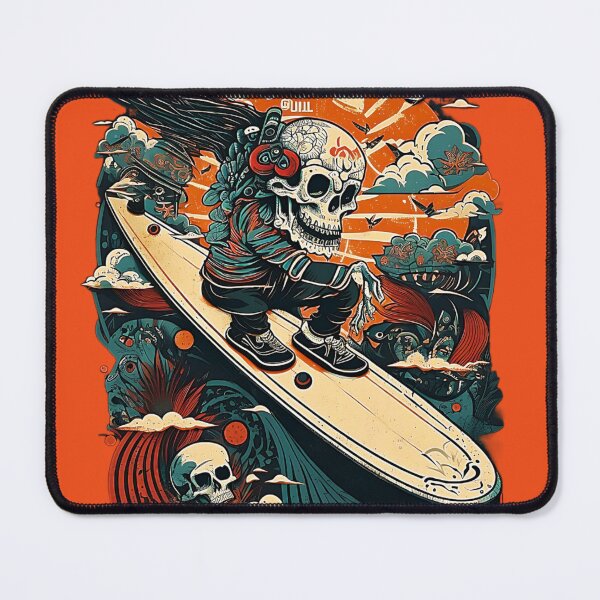 Item preview, Surfin con calavera designed and sold by bobbobroberts.