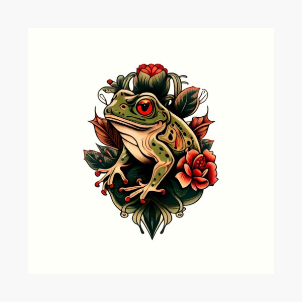 frog tattoo cartoon  Clip Art Library