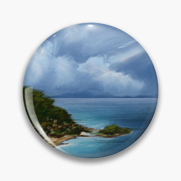 Item preview,  taboga island panama city isla de las flores art painting postcard beach sea ocean designed and sold by ShevaunStonem.