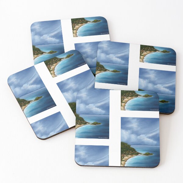 Item preview,  taboga island panama city isla de las flores art painting postcard beach sea ocean designed and sold by ShevaunStonem.
