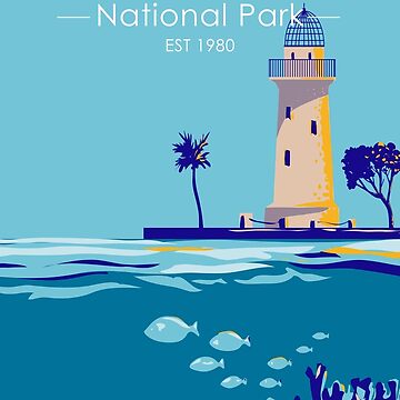 Artwork thumbnail, Biscayne National Park Boca Chita Key Vintage by KrisSidDesigns