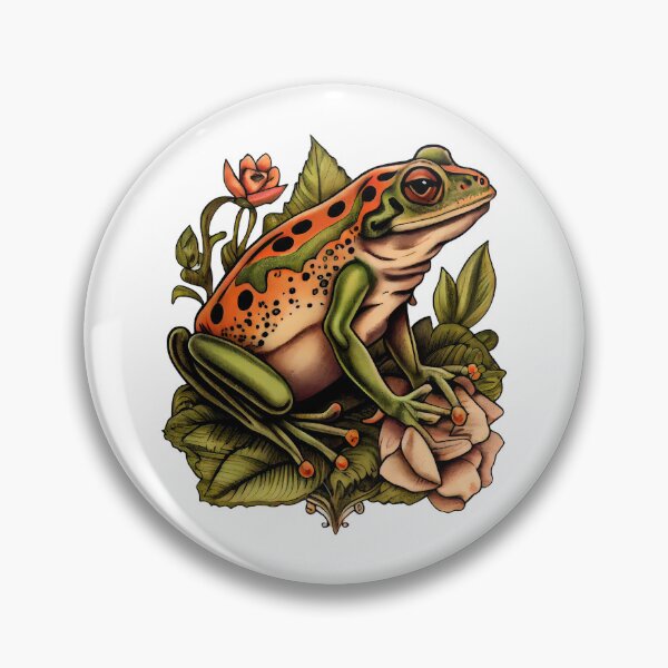 Item preview, tattoo frog designed and sold by TourDePassion.