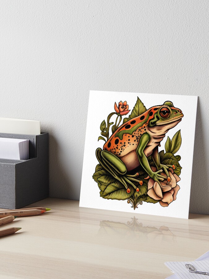 tattoo frog Art Board Print for Sale by TourDePassion  Redbubble