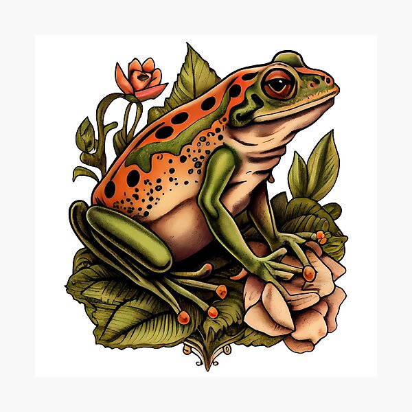 tribal tree frog tattoo  Clip Art Library