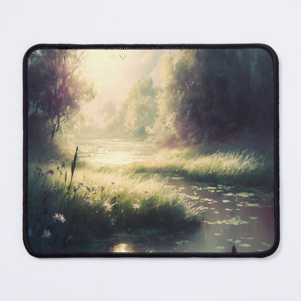 Item preview, Cool Watercolor Art-The Lush Riverlands designed and sold by letsgetinspired.