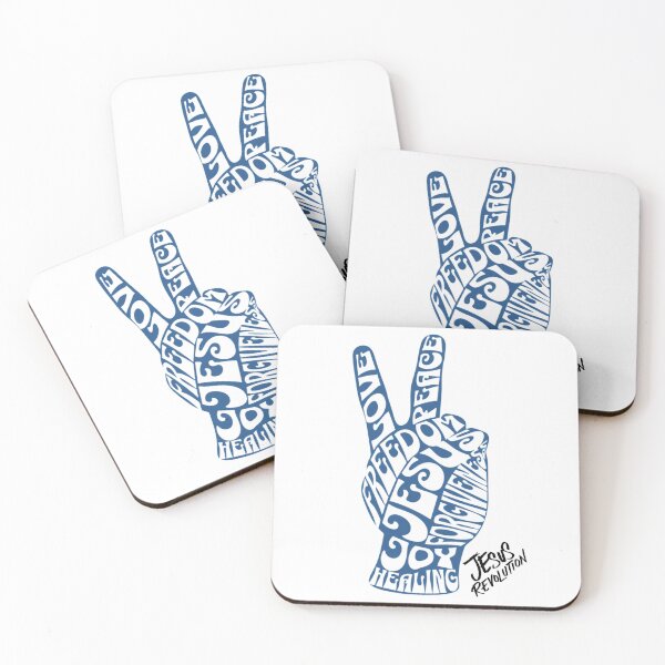 Item preview, Jesus Revolution Hand Peace Sign Blue designed and sold by miyagifactory.