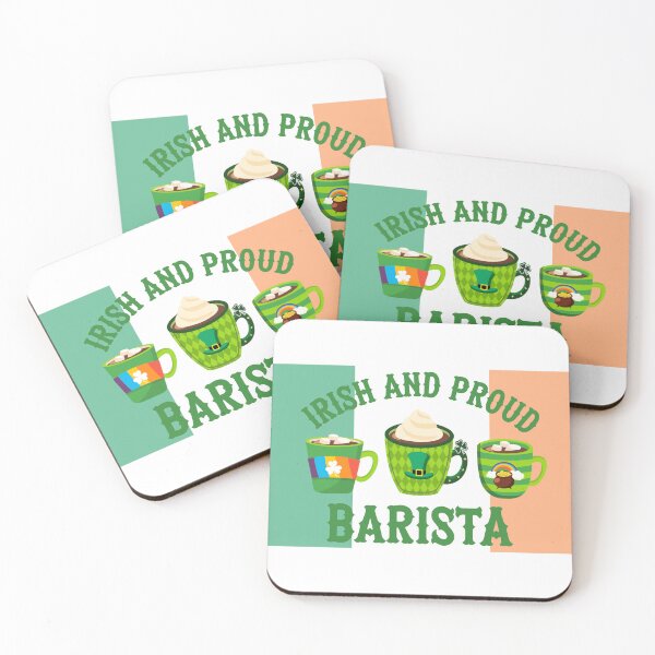 Item preview, Irish and Proud - Barista Design with Coffee Mugs and Irish Flag designed and sold by WigOutlet.