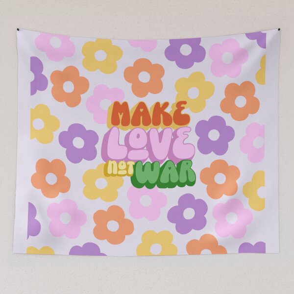 Item preview, Make love not war slogan designed and sold by SaffieMeow.